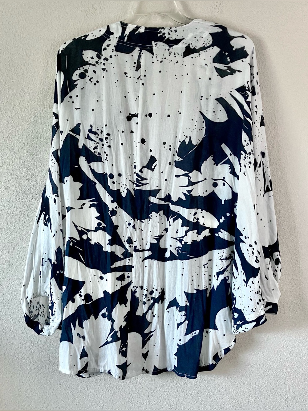 AKEMI + KIN Anthropologie Cocoon Kimono Cardigan S M L XL Blue White Beach Boho - Picture 10 of 12